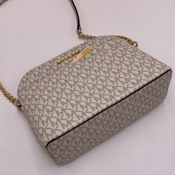 Michael Kors Jet Set Travel Medium Logo Dome Crossbody Bag - Picture 10 of 16